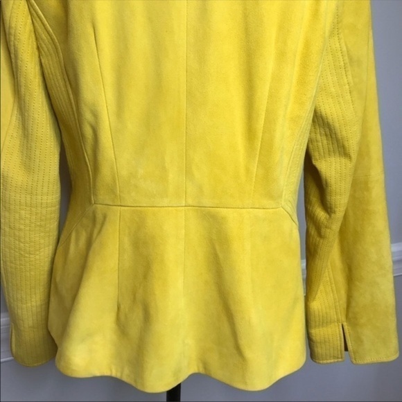 ANNE Klein Yellow Suede “Urban Jungle” Jacket NEW - Picture 3 of 7